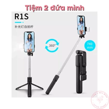 Gậy Chụp Ảnh Selfie Bluetooth Đèn LED, 3 Chân Đỡ Chắc Chắn - Giá 27k