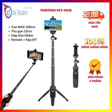 Gậy chụp ảnh selfie Yunteng VCT 9.928 kèm remote, 3 chân để bàn - Giá ưu đãi 249k