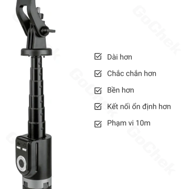 Gậy Chụp Ảnh Tripod GoChek SS100 Bluetooth Đa Năng, Kéo Dài 2m2 - Giá chỉ 450.000đ