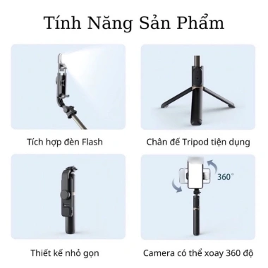 Gậy Chụp Ảnh Tự Sướng 3 Chân Đa Năng Q07/Q07s Kèm Đèn Selfie và Remote Bluetooth Siêu Tiện Lợi - 29.000₫ 7