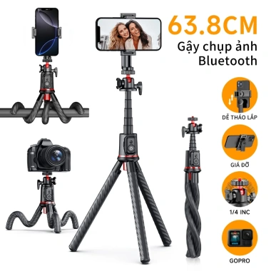 Gậy chụp ảnh tự sướng C03 Octopus Tripod - Giá đỡ linh hoạt cho điện thoại, giảm còn 180.000 VND
