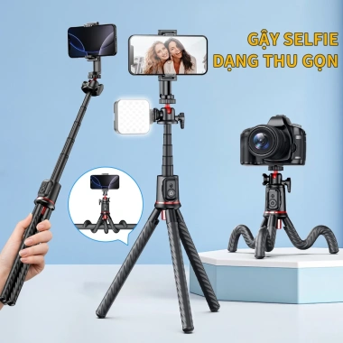 Gậy chụp ảnh tự sướng C03 Octopus Tripod - Giá đỡ linh hoạt cho điện thoại, giảm còn 180.000 VND