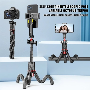 Gậy chụp ảnh tự sướng C03 Octopus Tripod - Giá đỡ linh hoạt cho điện thoại, giảm còn 180.000 VND