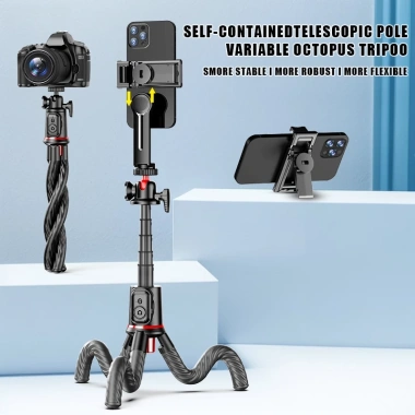Gậy chụp ảnh tự sướng C03 Octopus Tripod - Giá đỡ linh hoạt cho điện thoại, giảm còn 180.000 VND