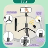 Gậy Chụp Cầm Tay Bluetooth Tripod Selfie Ba Chân Đèn Trợ Sáng Livestream TINTECH 6