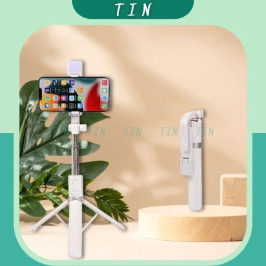 Gậy Chụp Cầm Tay Bluetooth Tripod Selfie Ba Chân Đèn Trợ Sáng Livestream TINTECH