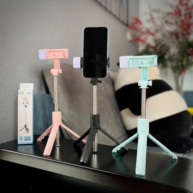Gậy Chụp Hình 3 Chân F210S Selfie Remote Đèn LED Nhỏ Gọn Du Lịch Giá 95.000 VND 3
