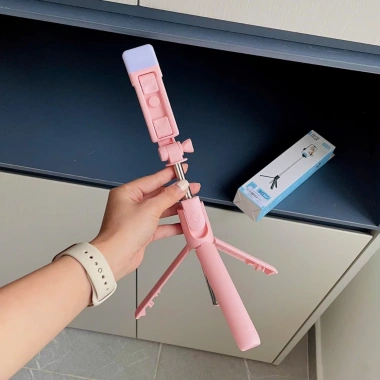 Gậy Chụp Hình 3 Chân F210S Selfie Remote Đèn LED Nhỏ Gọn Du Lịch Giá 95.000 VND 6