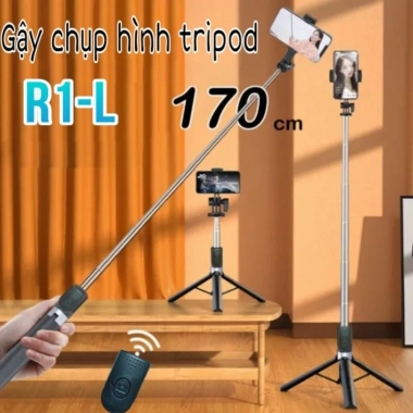 Gậy chụp hình 3 chân Tripod R1‑L cao 1m7, kèm remote chụp từ xa, chỉ 89.000₫