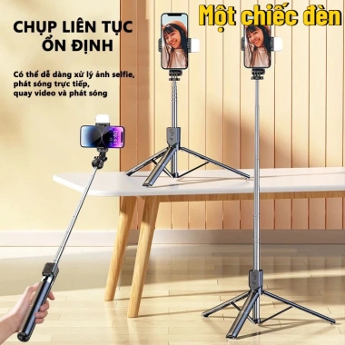 Gậy chụp hình 3 chân Tripod R1‑L cao 1m7, kèm remote chụp từ xa, chỉ 89.000₫ 10 Gậy chụp hình 3 chân Tripod R1‑L cao 1m7, kèm remote chụp từ xa, chỉ 89.000₫ 10