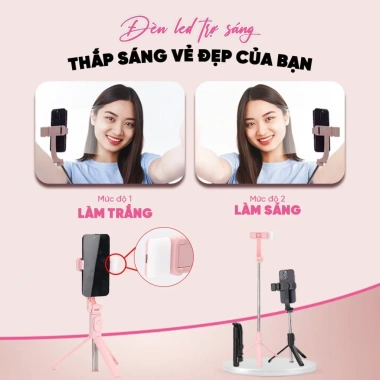 Gậy chụp hình gấp gọn Bluetooth, đèn LED trợ sáng, quay 360 - Giá chỉ 35.800 VND 4