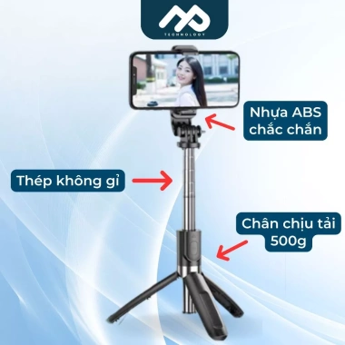 Gậy Chụp Hình K07 70cm Dài Tối Đa Bluetooth 3 Chân Đứng Cố Định Đa Năng Nhỏ Gọn - Giá 90.000 4