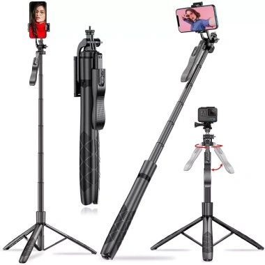 Gậy chụp hình mini JC25 3in1 Bluetooth - Selfie Stick Tripod, tay cầm chống rung, giá 75.000₫ (giảm từ 95.250₫)