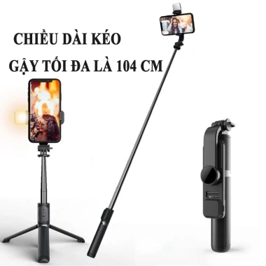 Gậy Chụp Hình Q07 1m Đèn LED Remote Bluetooth - Tripod Mini Giá chỉ 89.000₫