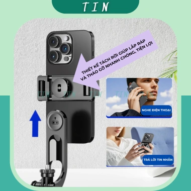 Gậy Chụp Selfie Tripod F16 - Cao 1.7m, Xoay 360 độ, Remote Bluetooth, Livestream Video, Giá 155k (Giảm từ 196.850)