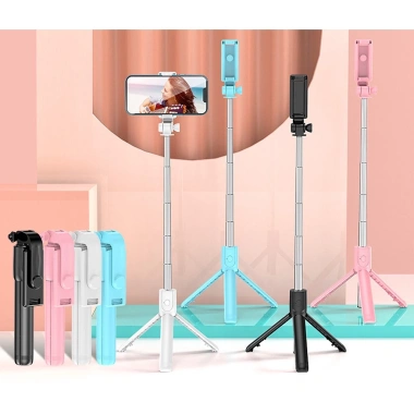 Gậy Chụp Tự Sướng F210S 70cm - Đèn LED, Remote Bluetooth, Xoay ngang dọc, Cầm tay, Kèm cáp sạc - Giá 66.030₫