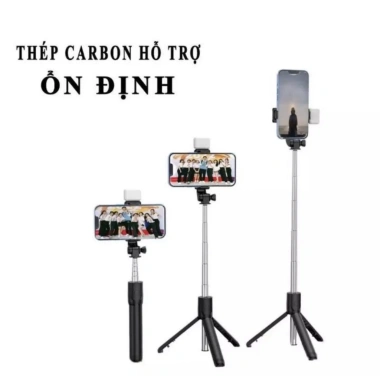 Gậy Chụp Tự Sướng F210s - Đèn LED, 3 Chân Đa Năng, Xoay Ngang/Dọc, Bluetooth, 65.000₫ 2