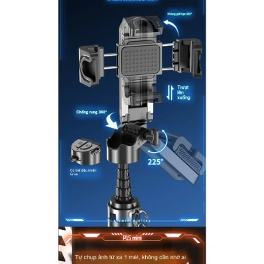 Gậy chụp tự sướng gấp gọn Bluetooth, điều khiển từ xa, kéo dài, chân vững chắc - Giá 167.279 VND