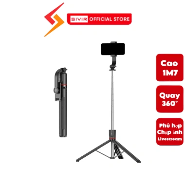 Gậy F15 SIVIR - Giá đỡ ba chân Bluetooth, chụp ảnh trực tiếp từ điện thoại, 122.000đ