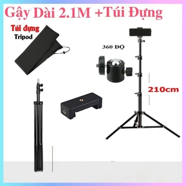 Gậy Kẹp Điện Thoại 2m1 Thu Gọn 65cm Quay Video Chụp Hình Kèm Túi Vải Vai 126.150₫ 4 Gậy Kẹp Điện Thoại 2m1 Thu Gọn 65cm Quay Video Chụp Hình Kèm Túi Vải Vai 126.150₫ 4