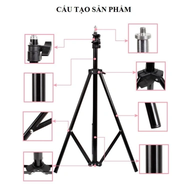 Gậy Livestream 2.1m - Đỡ điện thoại, quay TikTok, chụp hình, giảm còn 95.000₫