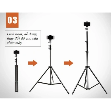 Gậy Livestream 2.1m - Đỡ điện thoại, quay TikTok, chụp hình, giảm còn 95.000₫ 5 Gậy Livestream 2.1m - Đỡ điện thoại, quay TikTok, chụp hình, giảm còn 95.000₫ 5