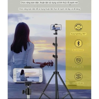 Gậy livestream 3 chân điện thoại - Quay video xoay 360°, chụp hình, giá 100.000₫ 4