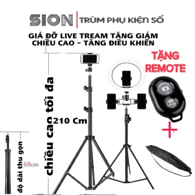 Gậy livestream 3 chân xoay 360 độ, chụp ảnh quay video, giá chỉ 79.000₫