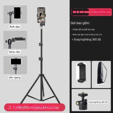Gậy livestream 3 chân xoay 360 độ, chụp ảnh quay video, giá chỉ 79.000₫ 4 Gậy livestream 3 chân xoay 360 độ, chụp ảnh quay video, giá chỉ 79.000₫ 4