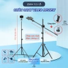 Gậy Livestream, giá đỡ điện thoại, quay video, chụp ảnh, chân đỡ đèn 3 chân sắt + tay kẹp, giá chỉ 39.000đ