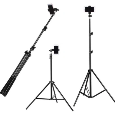 Gậy Livestream, giá đỡ điện thoại, quay video, chụp ảnh, chân đỡ đèn 3 chân sắt + tay kẹp, giá chỉ 39.000đ
