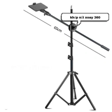 Gậy Livestream, giá đỡ điện thoại, quay video, chụp ảnh, chân đỡ đèn 3 chân sắt + tay kẹp, giá chỉ 39.000đ