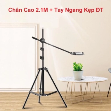 Gậy Livestream, giá đỡ điện thoại, quay video, chụp ảnh, chân đỡ đèn 3 chân sắt + tay kẹp, giá chỉ 39.000đ