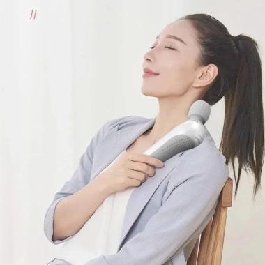 Gậy massage điện LONGPEAN cầm tay, rung tần số cao, 5 tốc độ, sạc USB, hoạt động yên tĩnh, búa massage di động