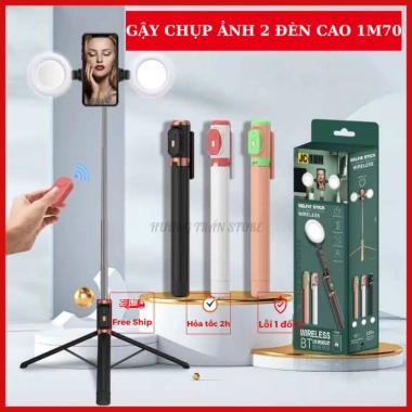 Gậy Quay Phim 3 Chân 170cm Xoay Ngang Dọc, Hỗ Trợ 2 Đèn LED, Remote Điều Khiển, Giá Ưu Đãi 169.800 4