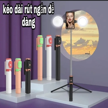Gậy Quay Phim 3 Chân 170cm Xoay Ngang Dọc, Hỗ Trợ 2 Đèn LED, Remote Điều Khiển, Giá Ưu Đãi 169.800 6