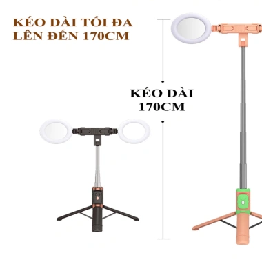 Gậy Quay Phim 3 Chân 170cm Xoay Ngang Dọc, Hỗ Trợ 2 Đèn LED, Remote Điều Khiển, Giá Ưu Đãi 169.800 8