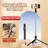 Gậy Selfie 3 Chân 1.7m - Remote, Đèn Trợ Sáng, Chụp Ảnh & Quay Video, Giá 58k