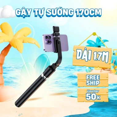 Gậy Selfie 3 Chân 1m70 Remote Đèn Trợ Sáng, Chụp Ảnh, Quay Video, Livestream - Giá 70,000 VND