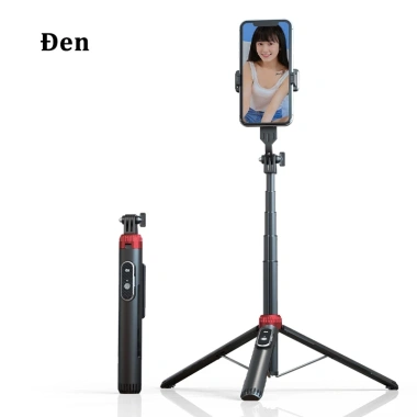 Gậy selfie 3 chân Bluetooth điều khiển từ xa xoay đa góc livestream giá 229k