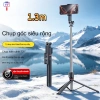 Gậy selfie 3 chân cao xoay 360 độ, đèn LED và remote, giá chỉ 100.000 VND