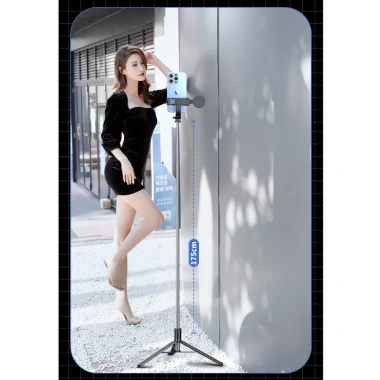 Gậy selfie 3 chân, điều khiển từ xa, đèn LED trợ sáng, xoay 360, livestream, giá 135k