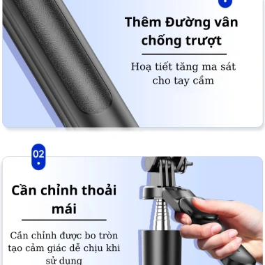 Gậy Selfie 3 Chân F16 1.75m - Điều Khiển Từ Xa, Lắp Đèn Trợ Sáng, Giá Ưu Đãi 130k 7 Gậy Selfie 3 Chân F16 1.75m - Điều Khiển Từ Xa, Lắp Đèn Trợ Sáng, Giá Ưu Đãi 130k 7