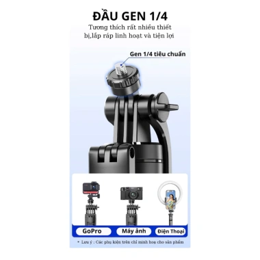 Gậy selfie 3 chân F16 1.7m - Điều khiển xa, đèn trợ sáng, quay livestream, giảm 18% 4