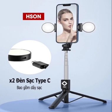 Gậy selfie 3 chân HSON mới - Đèn LED trợ sáng, điều khiển từ xa, chỉ 109.000₫ 8 Gậy selfie 3 chân HSON mới - Đèn LED trợ sáng, điều khiển từ xa, chỉ 109.000₫ 8