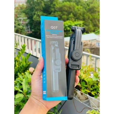 Gậy Selfie 3 Chân Q07 – Remote BT, Đèn LED 360, Chụp Ảnh & Quay Video, Giá 59k