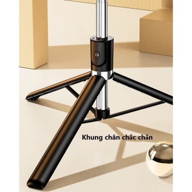 Gậy Selfie 3 chân R1L cao 1.7m, điều khiển từ xa, livestream, chụp ảnh, quay phim - 61.900₫