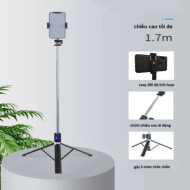 Gậy selfie 3 chân tripod R1-L cao 170cm xoay 360 kèm remote chụp từ xa - Giá ưu đãi 85.000₫ 3