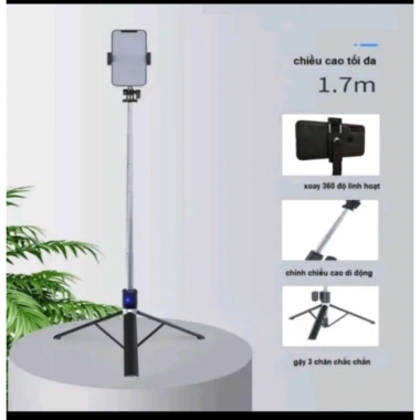 Gậy selfie 3 chân tripod R1-L cao 170cm xoay 360 remote chụp từ xa - Giá 85.000 VND 3