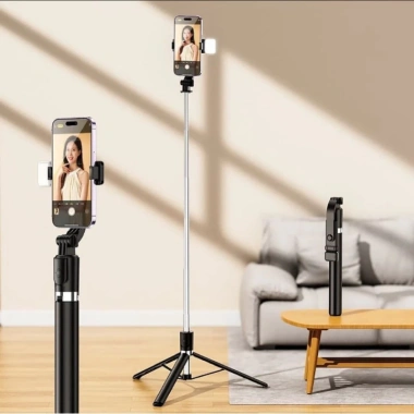 Gậy selfie 3 chân tripod R1-L cao 170cm xoay 360 remote chụp từ xa - Giá 85.000 VND 4